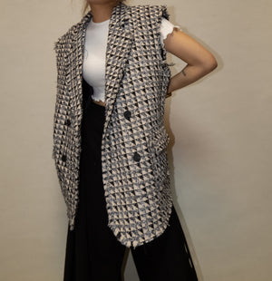 Still chic tweed vest